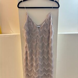 Zara Gray Textured Mini Dress